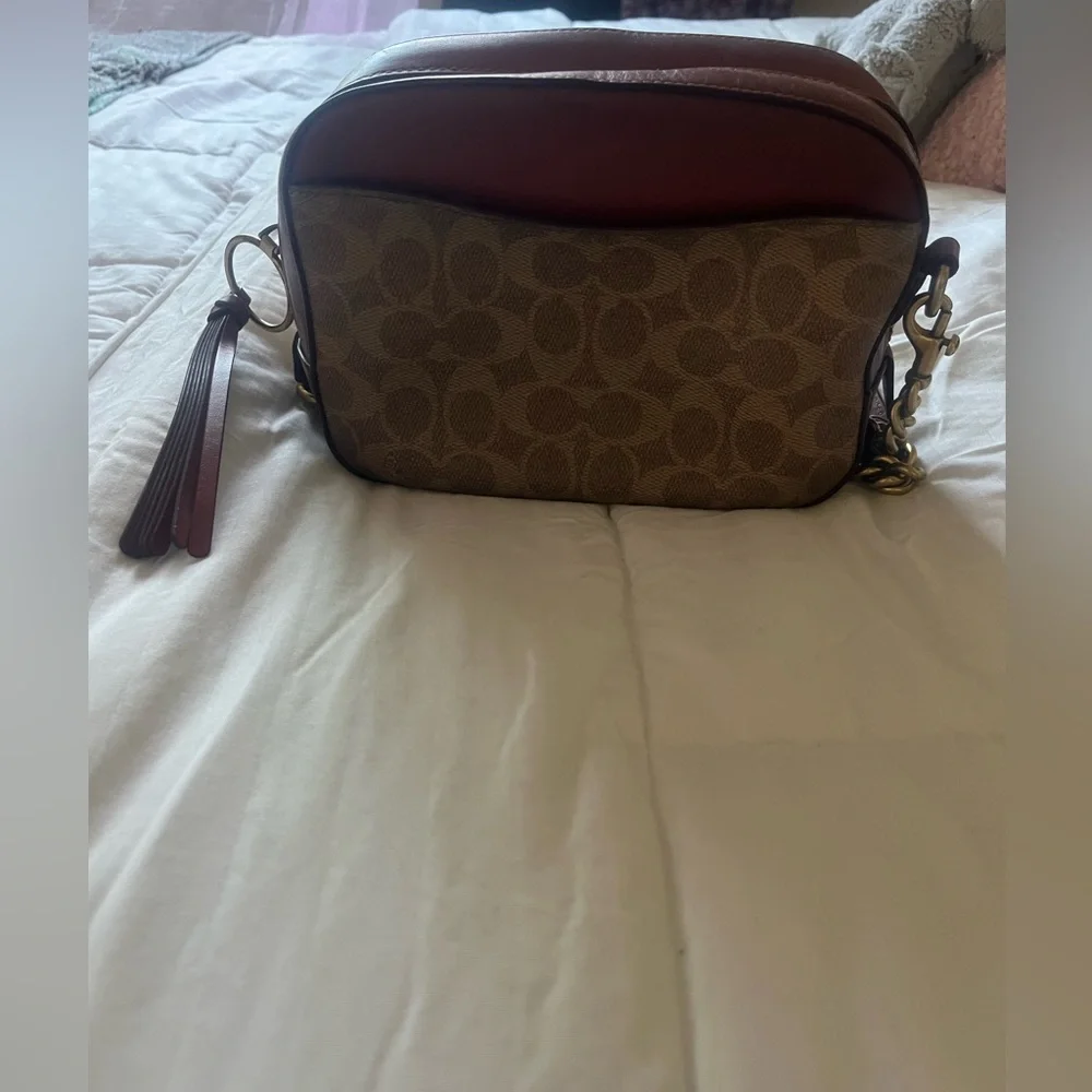 Coach Brown and Red Crossbody Bag - Picture 1 of 4